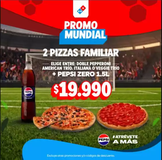 Catálogo Domino's Pizza en Temuco | Promo mundial! | 2026-06-18T00:00:00.000Z - 2026-07-31T00:00:00.000Z