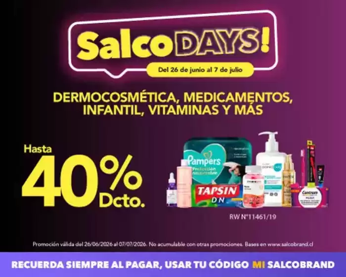 Catálogo Salcobrand en Longaví | Ofertas y promociones actuales | 2026-06-26T00:00:00.000Z - 2026-07-07T00:00:00.000Z