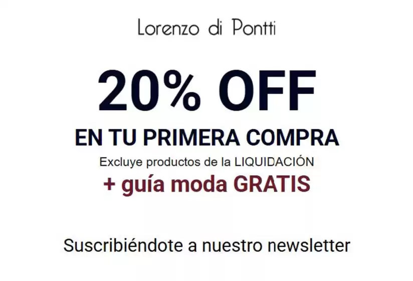 Catálogo Lorenzo di Pontti | 20% Off! | 2026-07-02T00:00:00.000Z - 2026-09-30T00:00:00.000Z