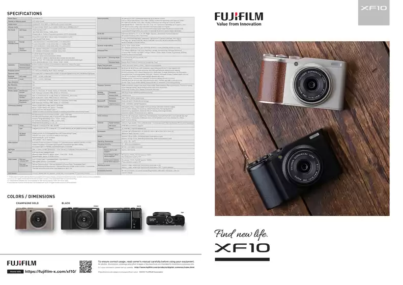 Catálogo Fujifilm | Fujifilm XF10 | 2026-07-07T00:00:00.000Z - 2027-01-31T00:00:00.000Z