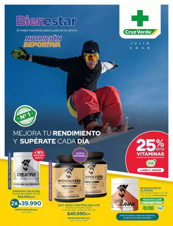 Catálogo Cruz Verde | Revista Digital Nutricion Deportiva Julio 2026 | 2026-07-01T00:00:00.000Z - 2026-07-31T00:00:00.000Z