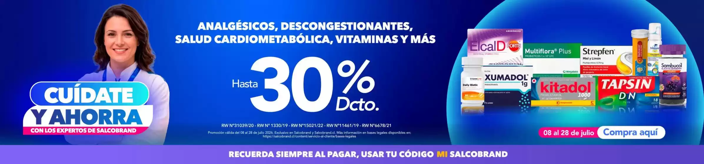 Catálogo Salcobrand | Ofertas Salcobrand | 2026-07-08T00:00:00.000Z - 2026-07-28T00:00:00.000Z