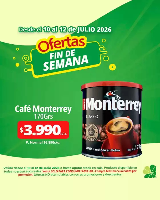 Catálogo Supermercado El Trébol | Oferstas Fin de semana | 2026-07-10T00:00:00.000Z - 2026-07-12T00:00:00.000Z