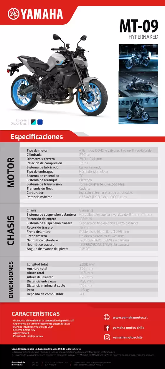 Catálogo Yamaha en Rancagua | MT 09 1 | 2026-07-13T00:00:00.000Z - 2027-07-31T00:00:00.000Z
