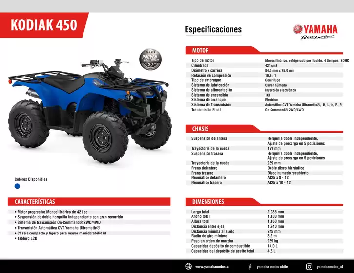 Catálogo Yamaha en San Carlos | KODIAK 450 | 2026-07-13T00:00:00.000Z - 2027-07-31T00:00:00.000Z