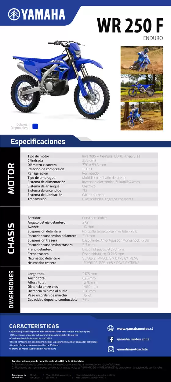 Catálogo Yamaha en San Carlos | WR 250 F 2 | 2026-07-13T00:00:00.000Z - 2027-07-31T00:00:00.000Z