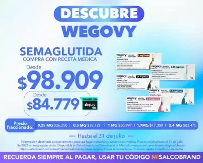 Catálogo Salcobrand en Arica | Ofertas para cazadores de gangas | 2026-07-25T00:00:00.000Z - 2026-08-08T00:00:00.000Z