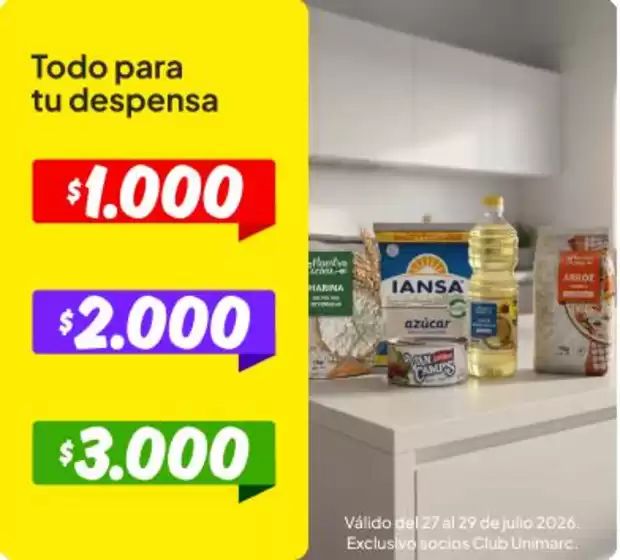 Catálogo Unimarc en Calama | Descuentos y promociones | 2026-07-27T00:00:00.000Z - 2026-07-29T00:00:00.000Z