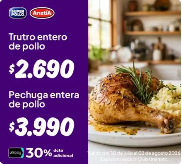Catálogo Unimarc en Vicuña | Ofertas y gangas exclusivas | 2026-07-30T00:00:00.000Z - 2026-08-02T00:00:00.000Z