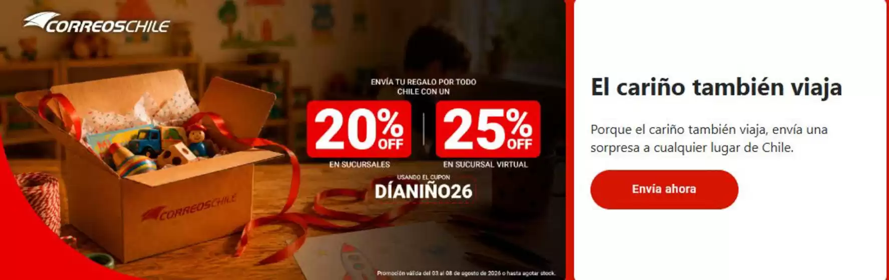 Catálogo Correo Chile en Olivar | 20-25% Off! | 2026-08-05T00:00:00.000Z - 2026-08-08T00:00:00.000Z