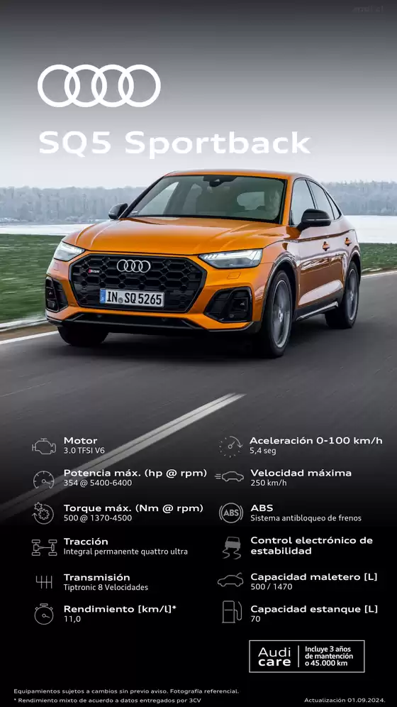 Audi Ficha Técnica Nuevo SQ5 Sportback