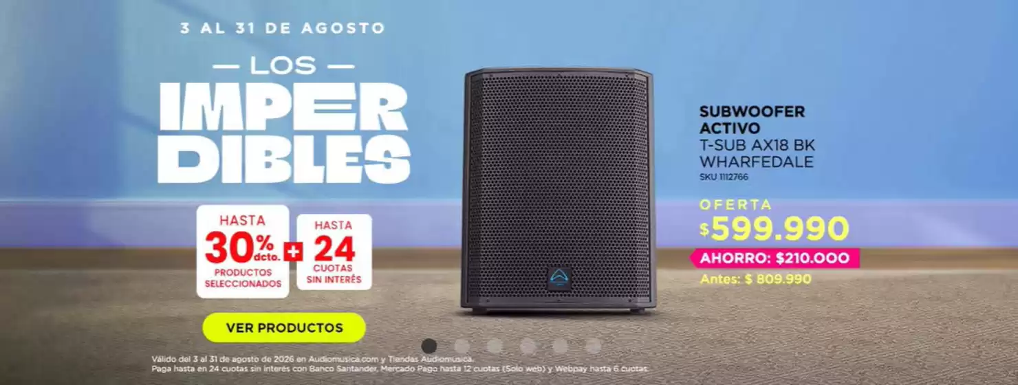 Catálogo Audiomusica | 25-30% dcto! | 2026-08-20T00:00:00.000Z - 2026-08-31T00:00:00.000Z