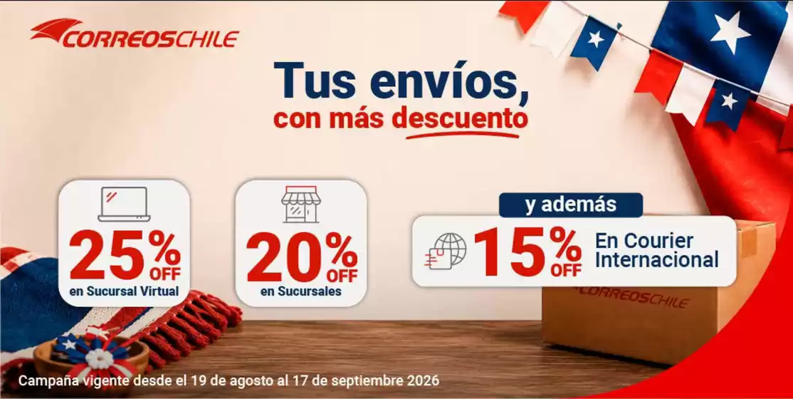 Catálogo Correo Chile | 15-25% Off! | 2026-08-28T00:00:00.000Z - 2026-09-17T00:00:00.000Z