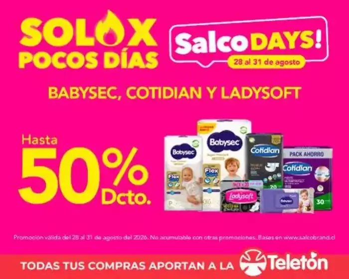 Catálogo Salcobrand en Dalcahue | Ofertas principales y descuentos | 2026-08-31T00:00:00.000Z - 2026-09-14T00:00:00.000Z