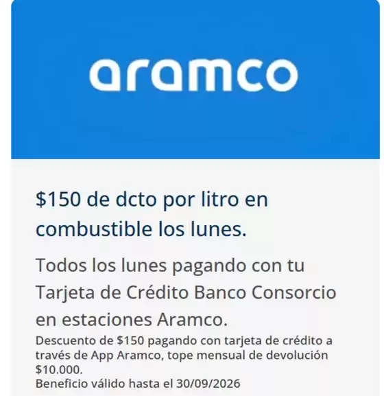 Catálogo Consorcio | ARAMCO | 2026-09-04T00:00:00.000Z - 2026-09-30T00:00:00.000Z