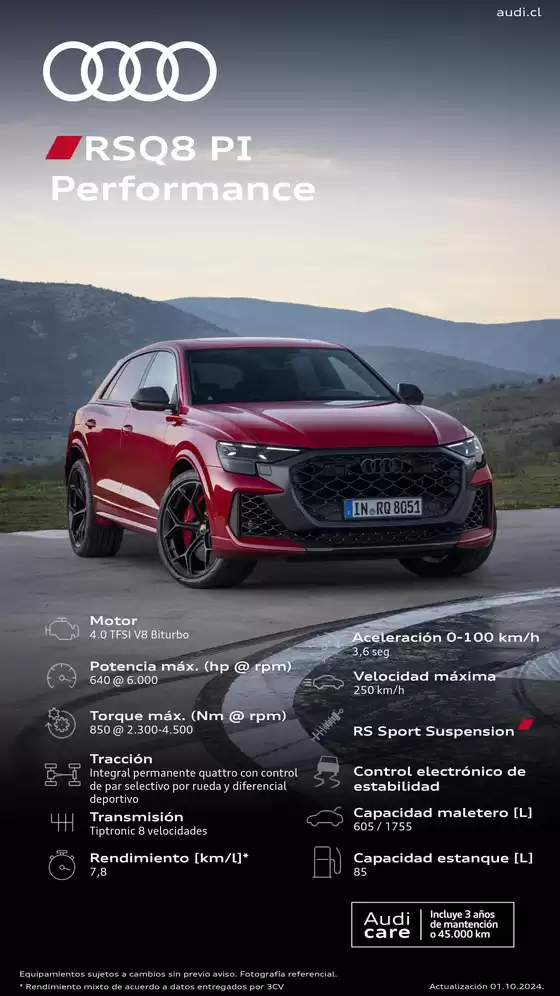 Catálogo Audi | RSQ8 PI Performance 1 | 2026-09-04T00:00:00.000Z - 2026-09-18T00:00:00.000Z