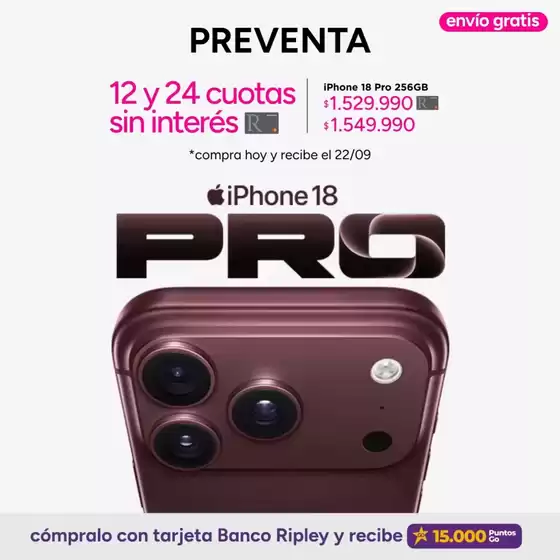 Catálogo Ripley | Excelente oferta para todos los clientes | 2026-09-14T00:00:00.000Z - 2026-09-22T00:00:00.000Z