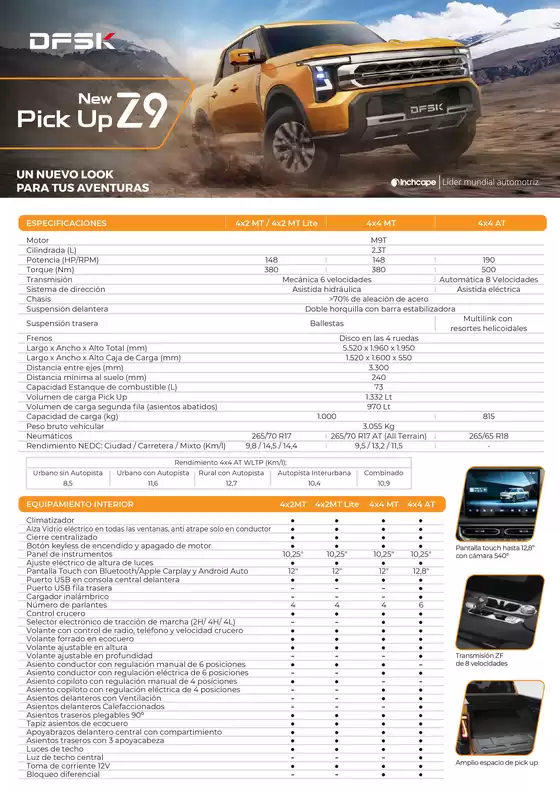 Catálogo Derco | DFSK Z9 - Precio y Versiones Derco | 2026-01-01T00:00:00.000Z - 2026-12-31T00:00:00.000Z