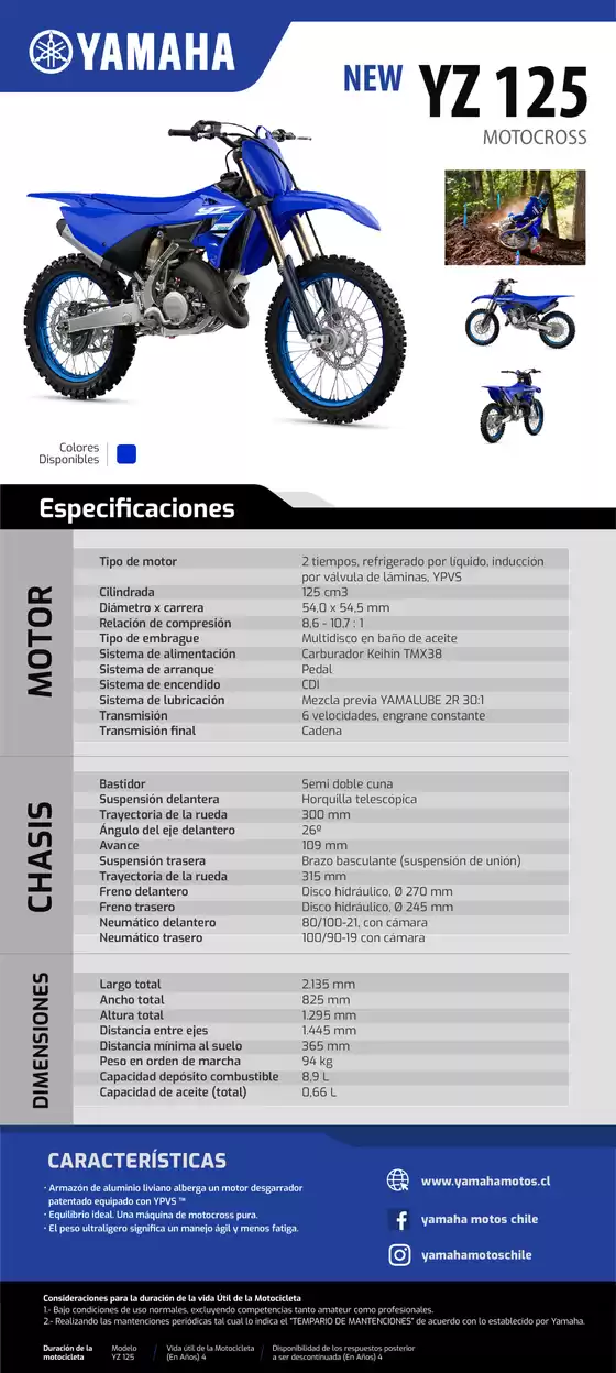 Catálogo Yamaha | YZ 125 1 | 2026-09-15T00:00:00.000Z - 2026-09-29T00:00:00.000Z
