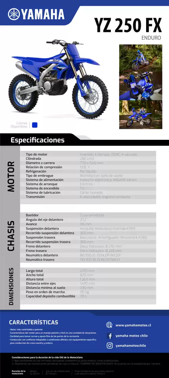 Catálogo Yamaha | YZ 250 FX 3 | 2026-09-15T00:00:00.000Z - 2026-09-29T00:00:00.000Z