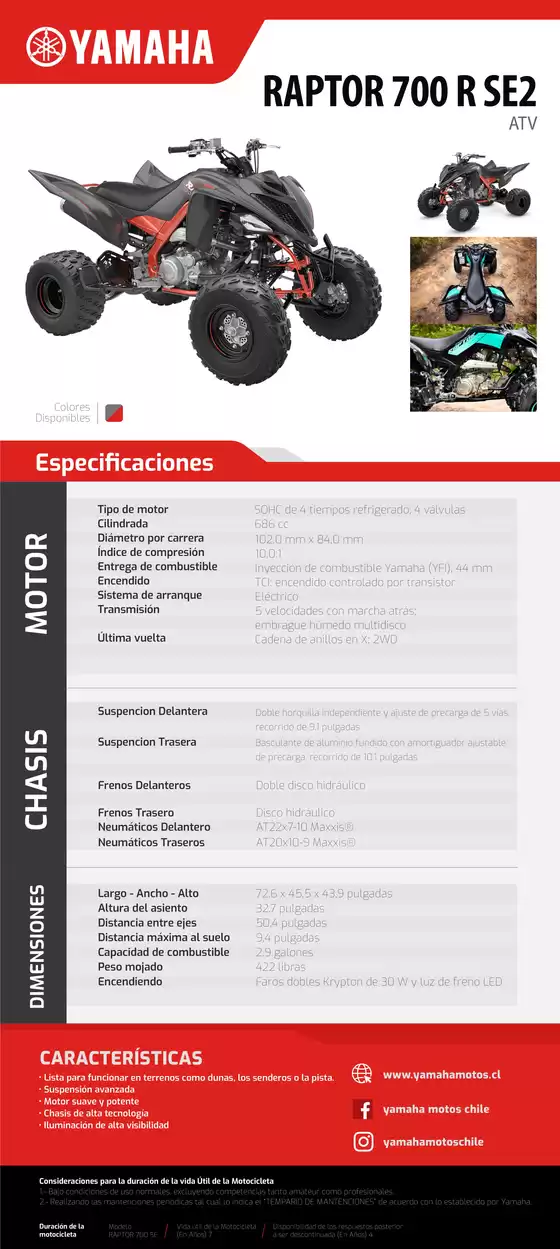Catálogo Yamaha en Los Andes | RAPTOR 700 SE 1 | 2026-09-15T00:00:00.000Z - 2026-09-29T00:00:00.000Z