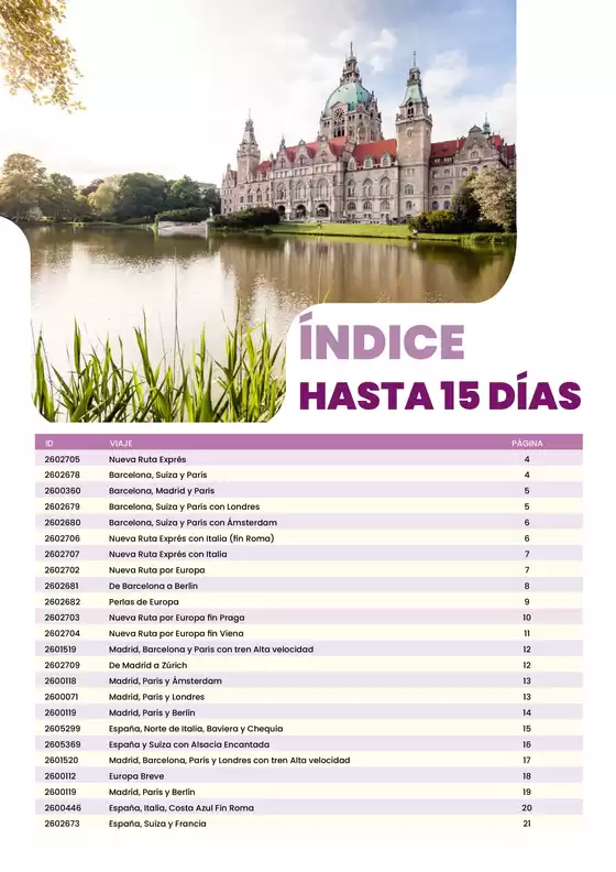 Catálogo Europamundo | Circuitos hasta 15 días | 2026-01-01T00:00:00.000Z - 2026-12-31T00:00:00.000Z