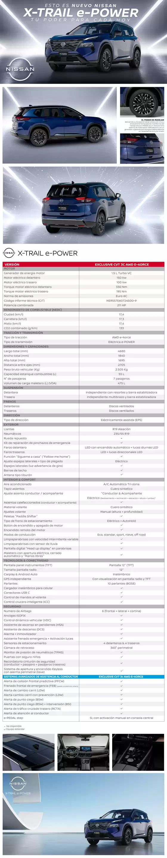Catálogo Nissan | Ficha teicnica x trail e power | 2026-09-25T00:00:00.000Z - 2026-10-09T00:00:00.000Z