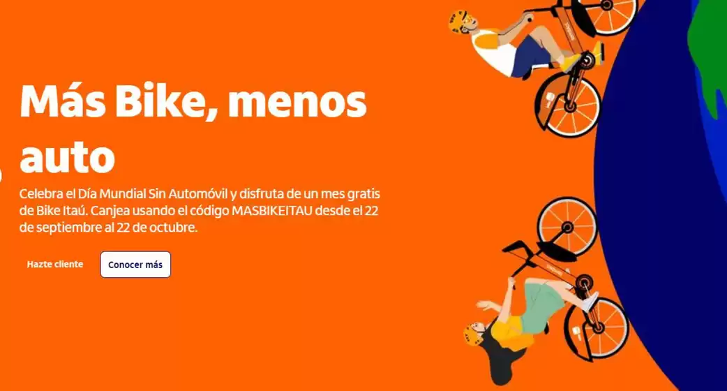 Catálogo Banco Itaú en Chicureo | Mas Bike, menos auto | 2026-09-30T00:00:00.000Z - 2026-10-22T00:00:00.000Z