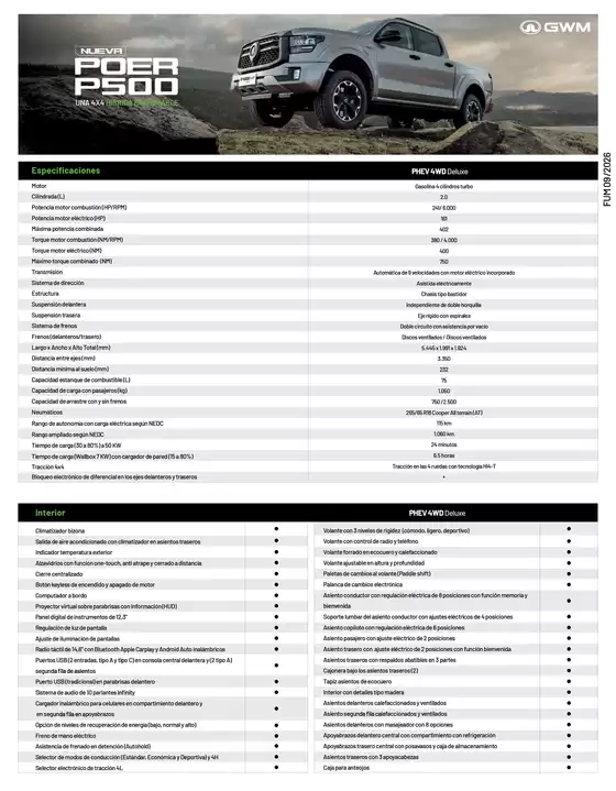 Catálogo Derco | GWM Nueva Poer P500 - Precio y Versiones Derco | 2026-01-01T00:00:00.000Z - 2026-12-31T00:00:00.000Z