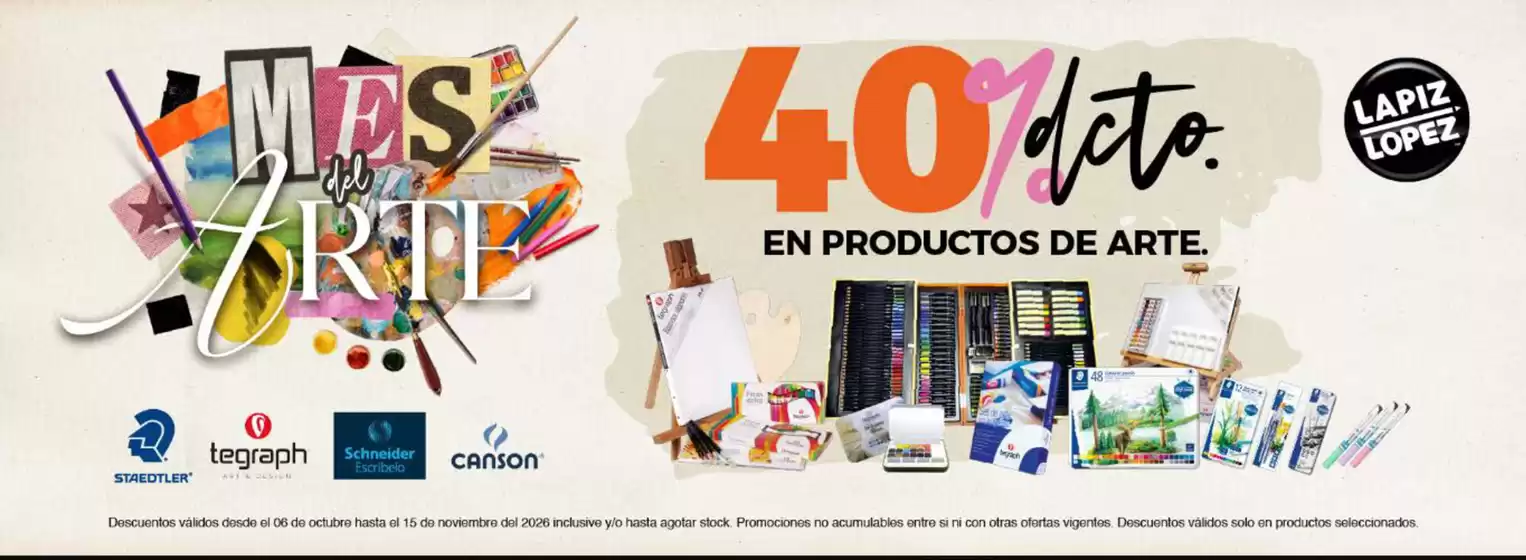 Catálogo Lápiz López | 40% dcto. | 2026-10-19T00:00:00.000Z - 2026-11-15T00:00:00.000Z