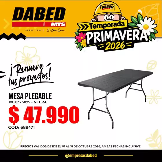 Catálogo Dabed en La Florida | Nuestras mejores ofertas para ti | 2026-10-01T00:00:00.000Z - 2026-10-31T00:00:00.000Z