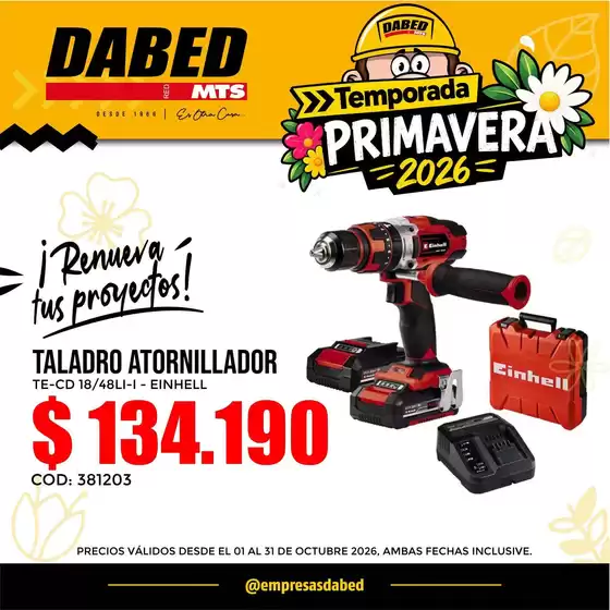 Catálogo Dabed | Ofertas especiales para ti | 2026-10-01T00:00:00.000Z - 2026-10-31T00:00:00.000Z