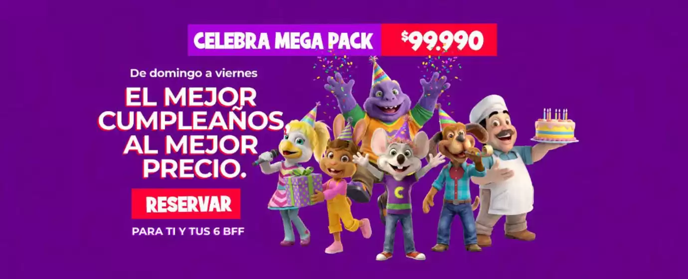 Catálogo Chuck E. Cheese´s | Ofertas promocional! | 2026-10-28T00:00:00.000Z - 2026-11-15T00:00:00.000Z
