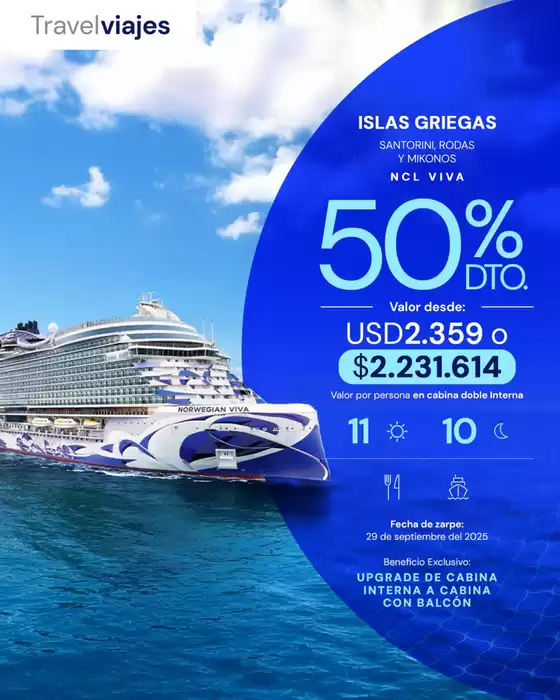 Norwegian cruise line! Hasta 50% dto.