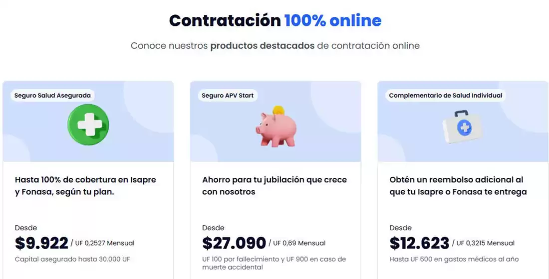 Conoce nuestros productos destacados de contratación online!