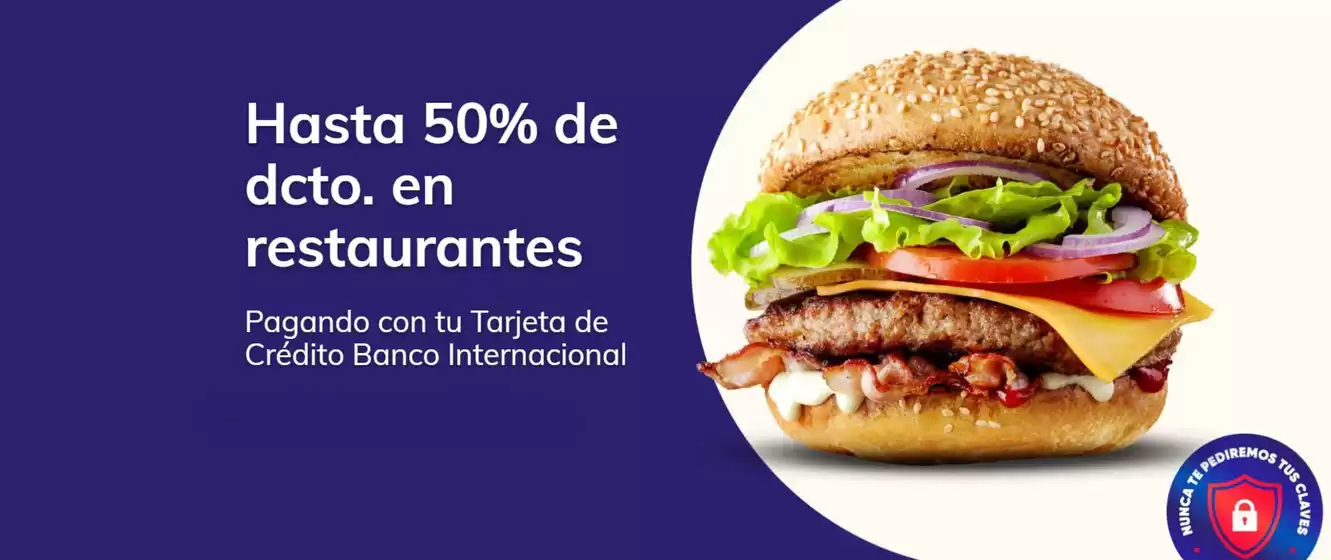 Hasta 50% de dcto. en restaurante!