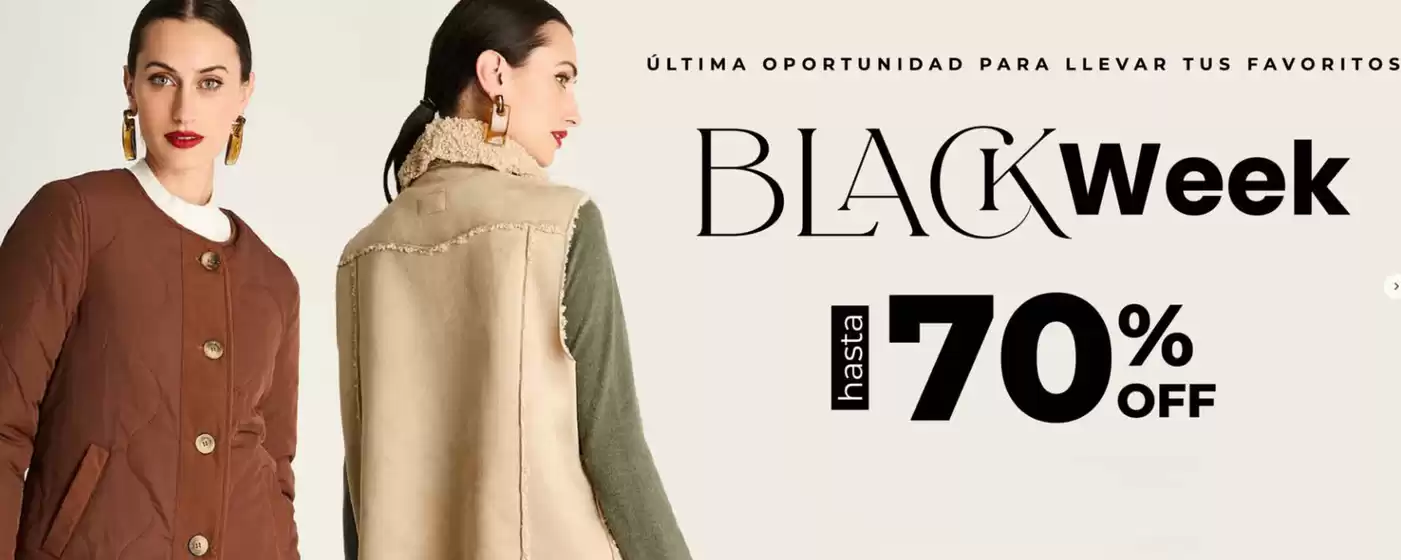Black week! Hasta 70% Off.