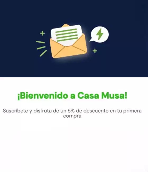 Disfruta de un 5% de descuento en tu primera compra!