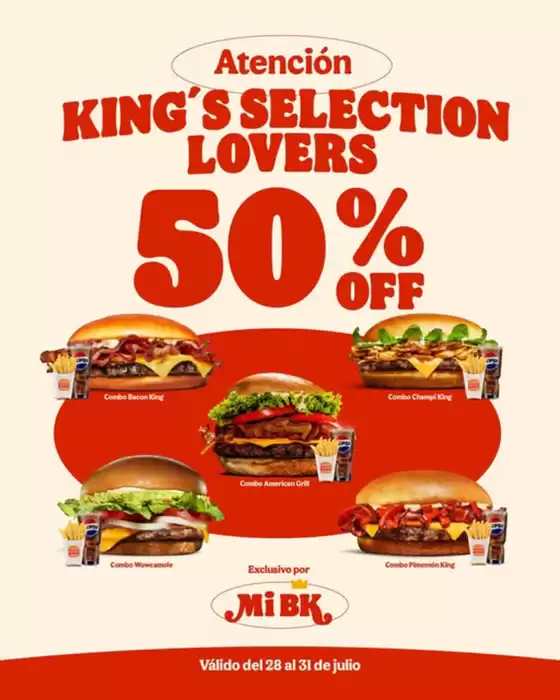 Disfruta de tu King’s Selection a mitad de precio! 
