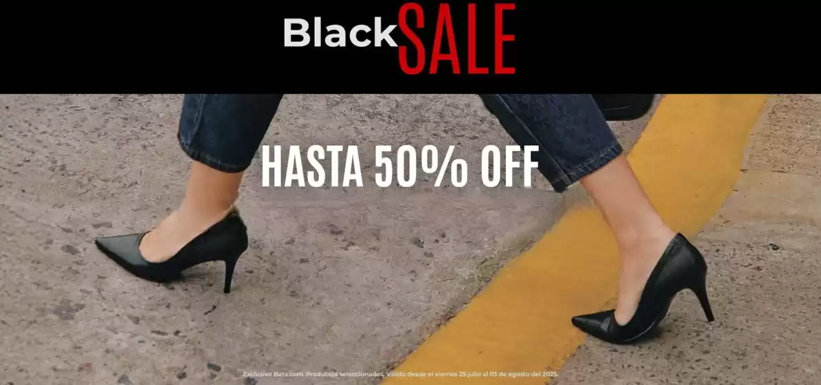 Black sale! Hasta 50% Off.