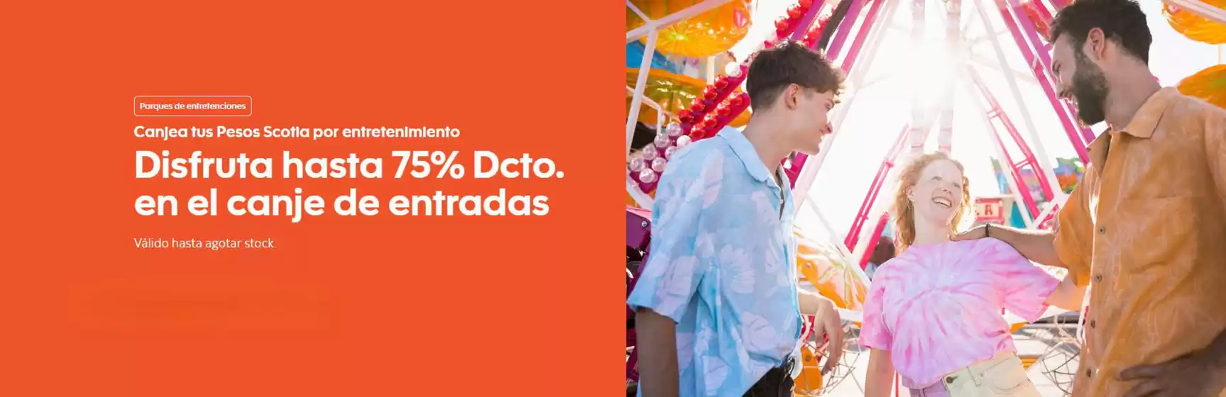 Disfruta de hasta 75% Dcto. en tus entradas!