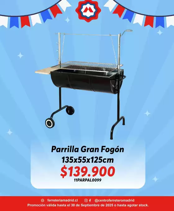 Ya llegaron las parrillas a carbón a Ferretería Madrid!