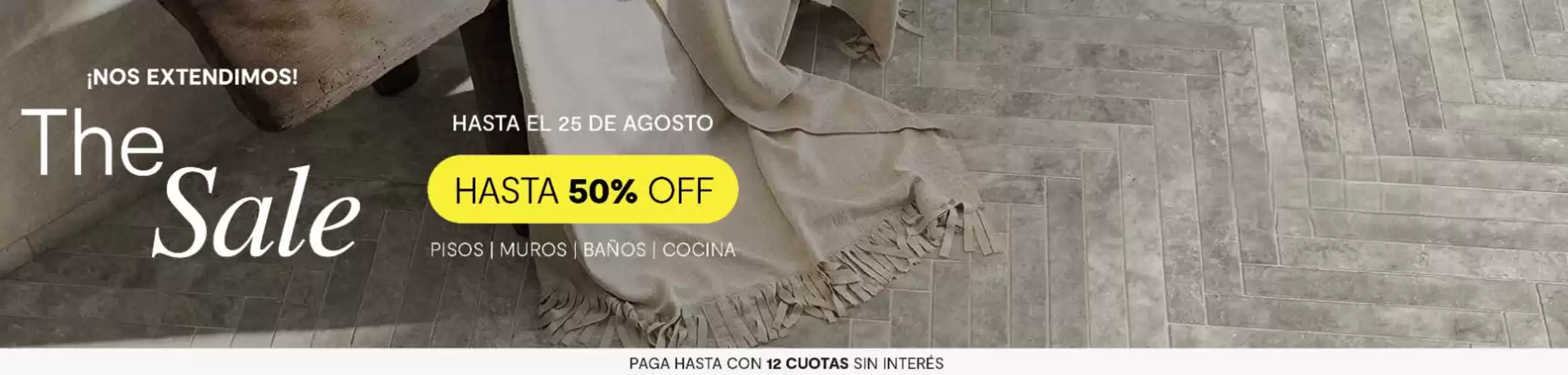 The sale! Hasta 50% Off.