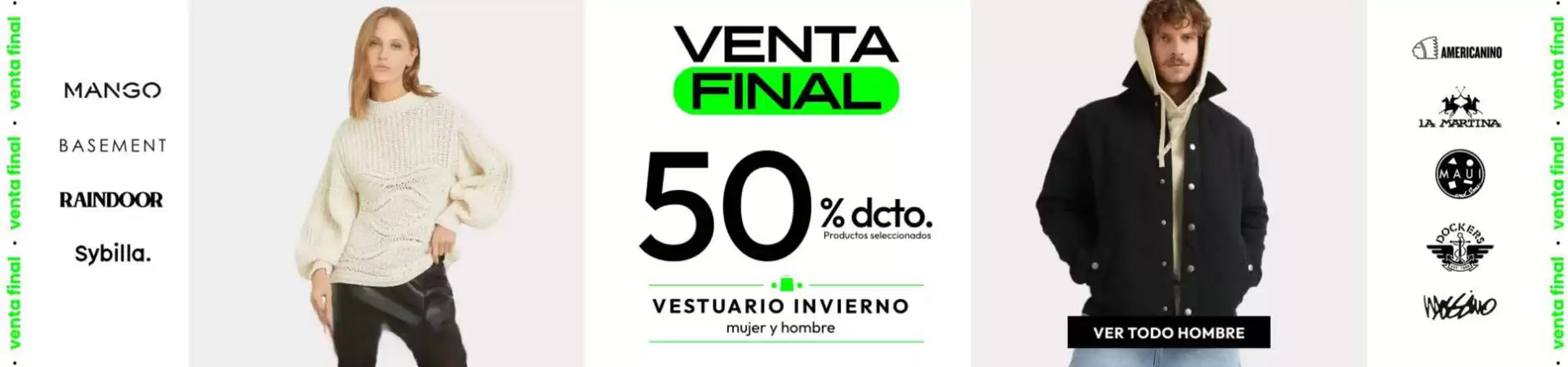 Venta final! Hasta 50% dcto!