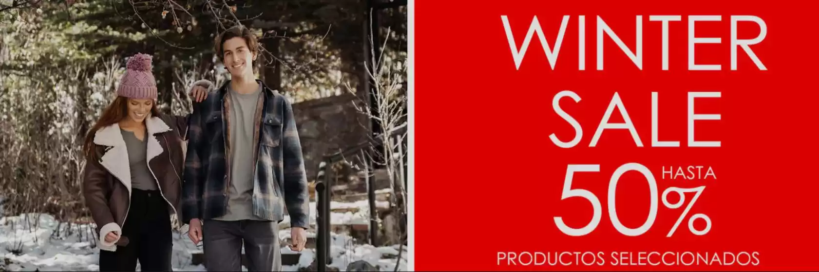 Winter sale! Hasta 50%.