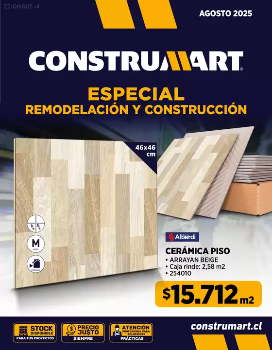 Catálogo Construmart en Rancagua | Ofertas y gangas exclusivas | 2025-08-01T00:00:00.000Z - 2025-08-31T00:00:00.000Z