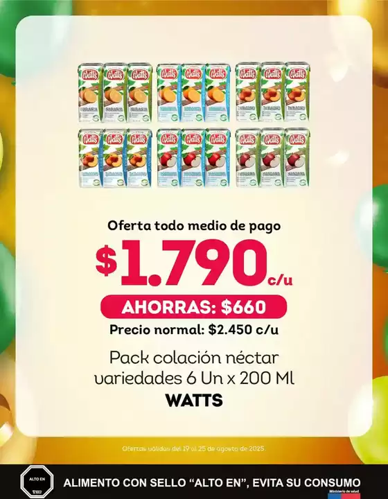 Catálogo Tottus en Arica | Ofertas principales para ahorradores | 2025-08-19T00:00:00.000Z - 2025-08-25T00:00:00.000Z