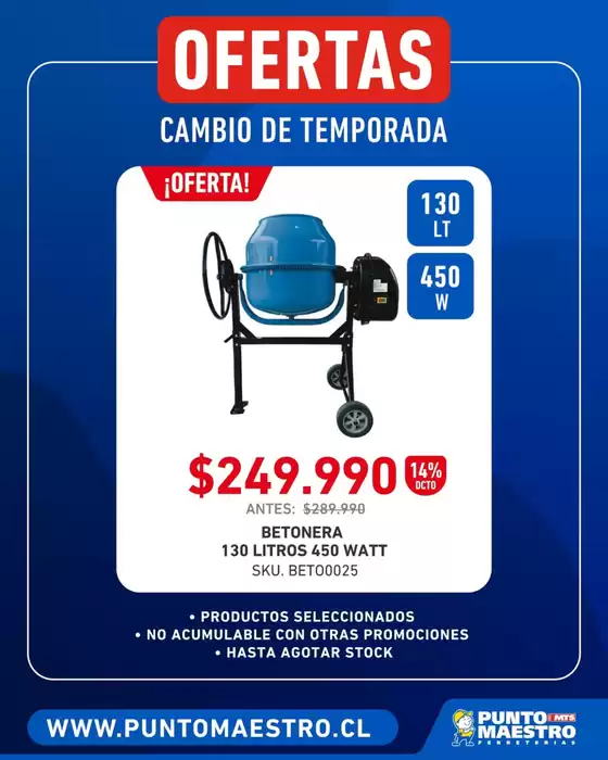 Catálogo Punto Maestro en Concepción | Ofertas cambio de temporada! | 2025-08-26T00:00:00.000Z - 2025-09-10T00:00:00.000Z