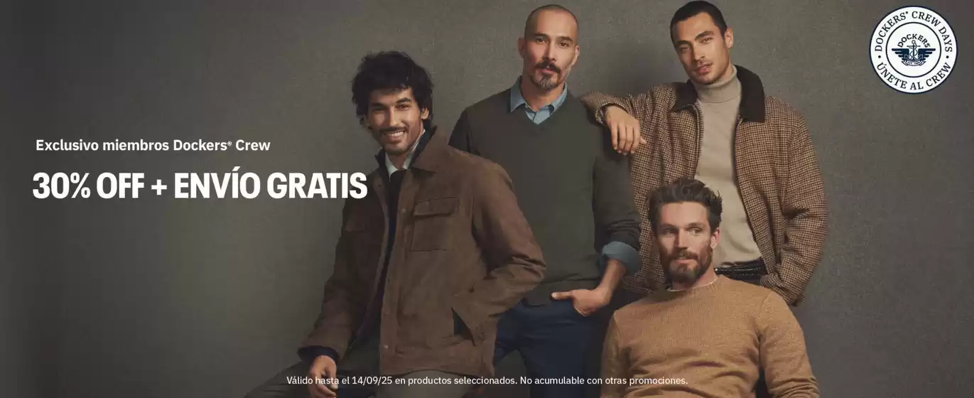 Catálogo Dockers en Valparaíso | 30% Off + envío gratis! | 2025-08-26T00:00:00.000Z - 2025-09-14T00:00:00.000Z