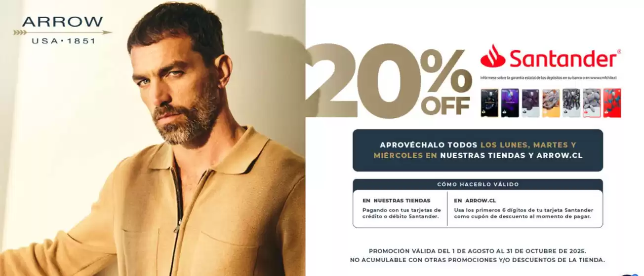 Catálogo Arrow en Concepción | Hasta 20% Off! | 2025-08-28T00:00:00.000Z - 2025-08-31T00:00:00.000Z